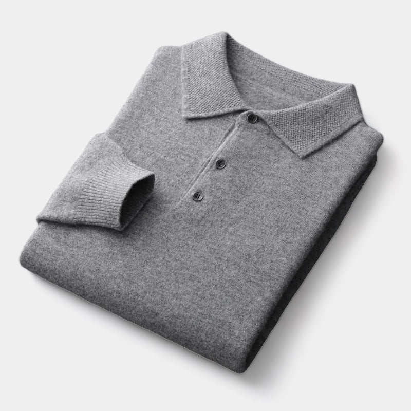 Sweater with Polo Collar