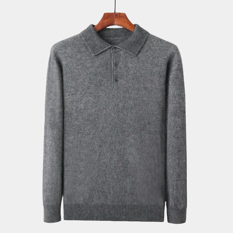 Sweater with Polo Collar